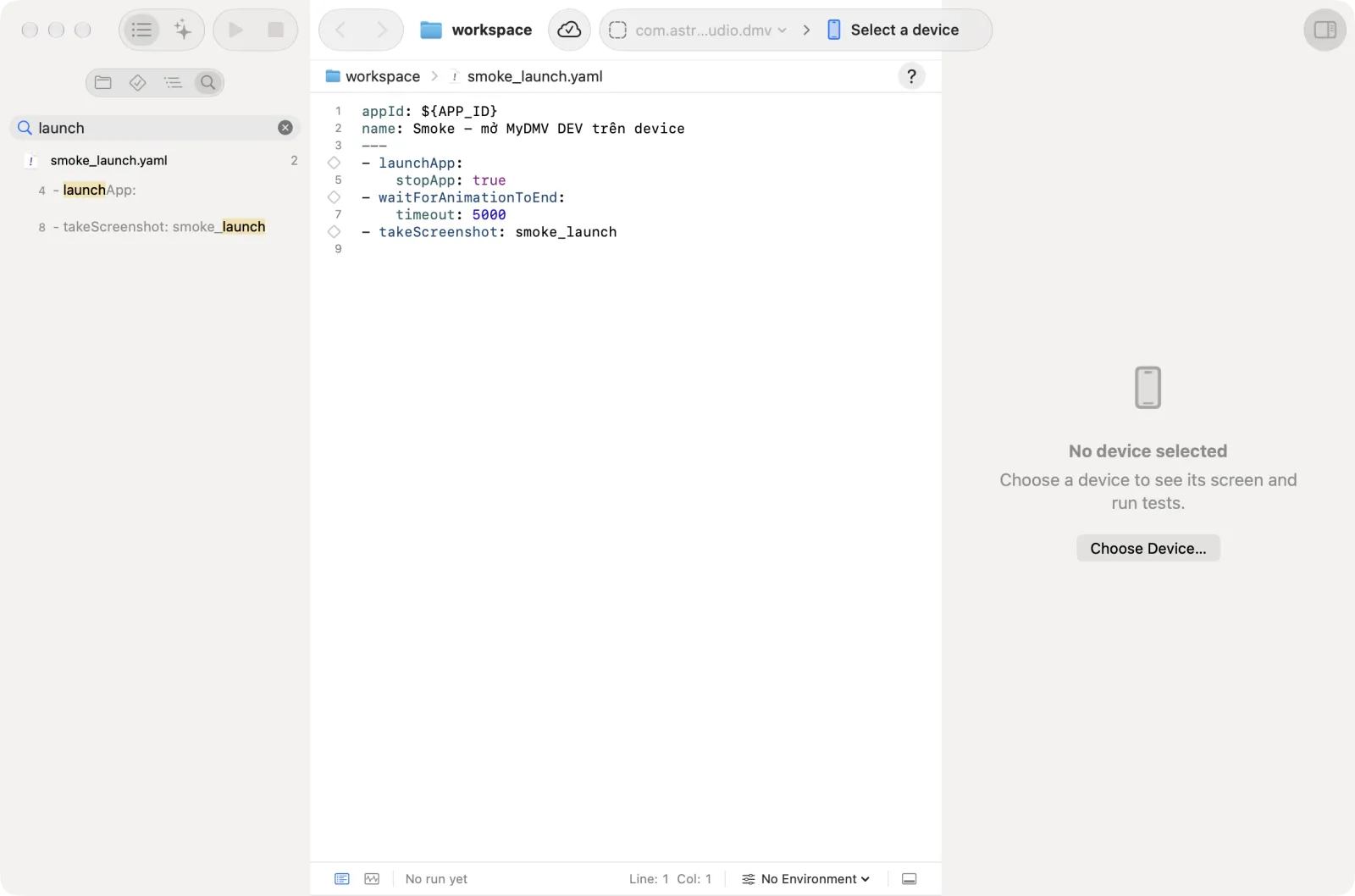 The Find navigator with results for "launch", grouped by file