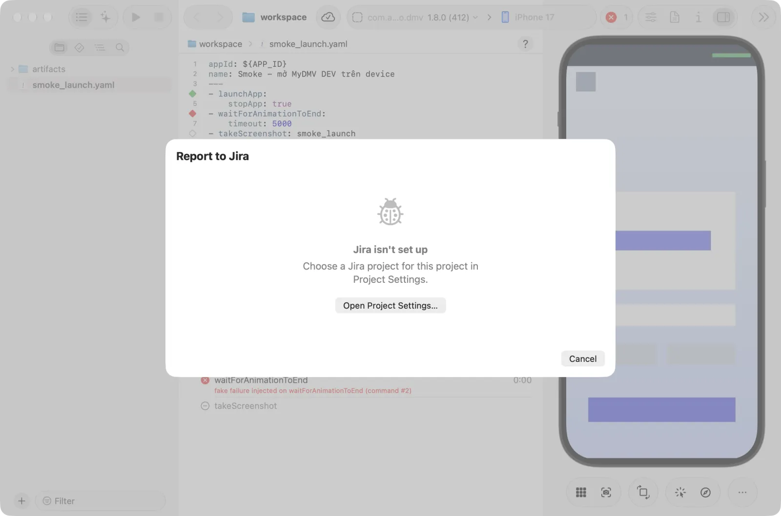 The Report to Jira sheet